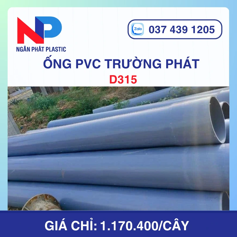 Ống Nhựa uPVC D315 Trường Phát
